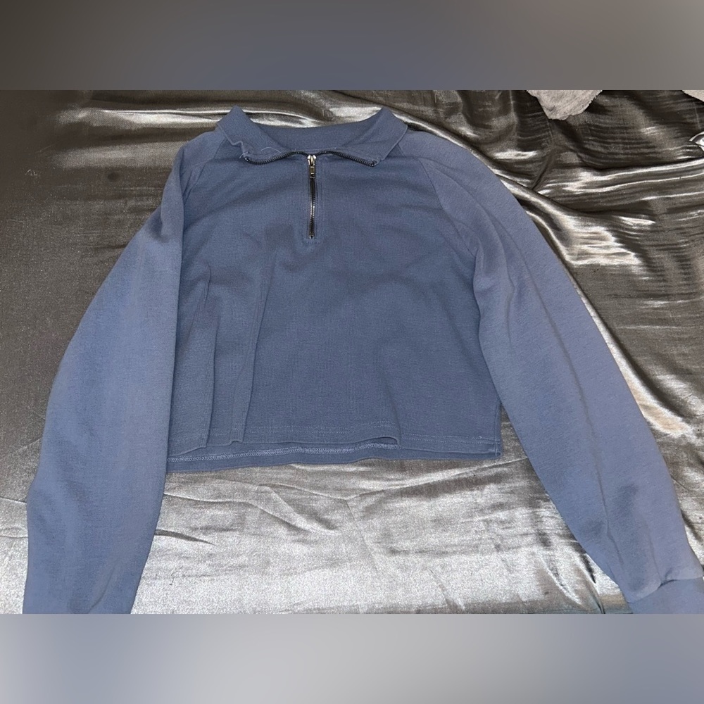 L.A. Hearts Cropped Quarter Zip Size Small